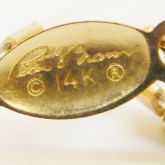 Chic Peter Brams 14K Gold Floating Pearl Necklace - Picture 3 of 7